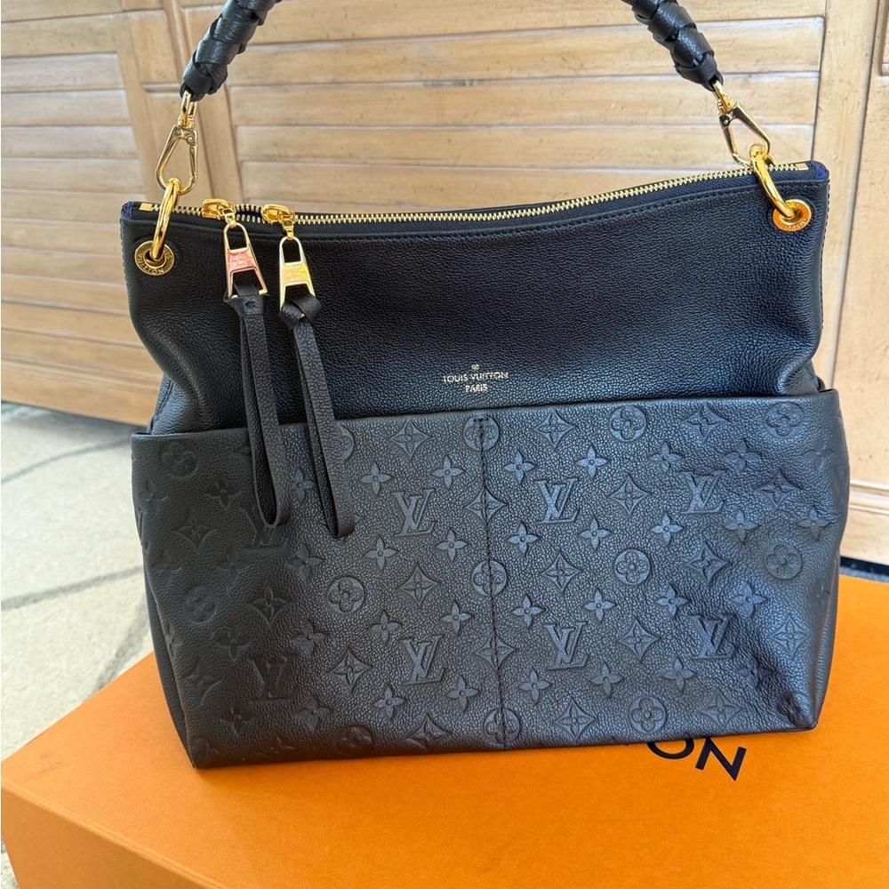 Louis Vuitton Black Monogram Leather Bag